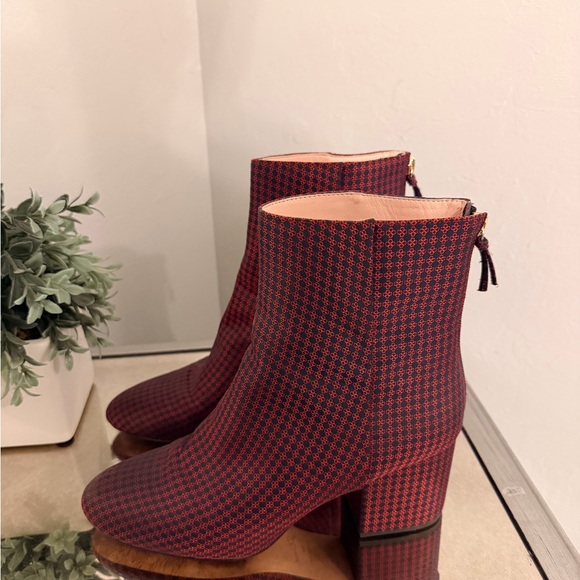 J.CREW rachel Sadie Ankle Boots Silk Tie Print  Size 11 - Picture 2 of 7